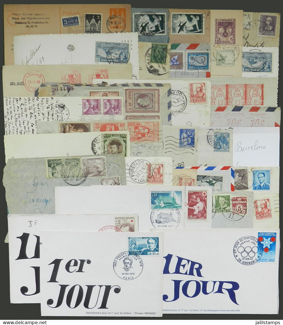 EUROPE: EUROPEAN COUNTRIES: 32 Covers, Cards Etc. Of Several Countries And Periods, There Are Some Very Interesting Piec - Autres - Europe