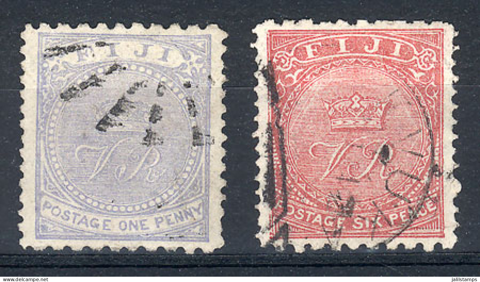 FIJI: Sc.40 + 43, Both With COMPOUND PERFORATION 10x12½, Used, Very Fine Quality, Rare! - Fiji (...-1970)