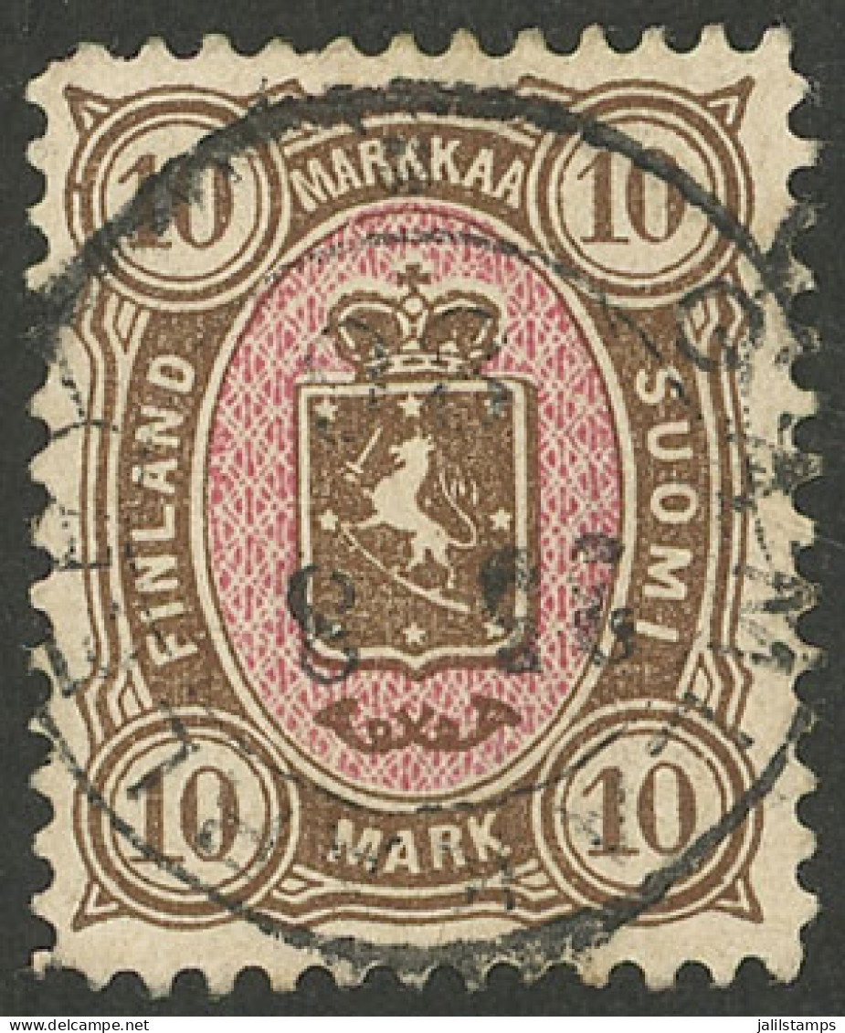 FINLAND: Sc.37, 1885 10Mk. Used, Very Fine Quality, Very Scarce! - Other & Unclassified