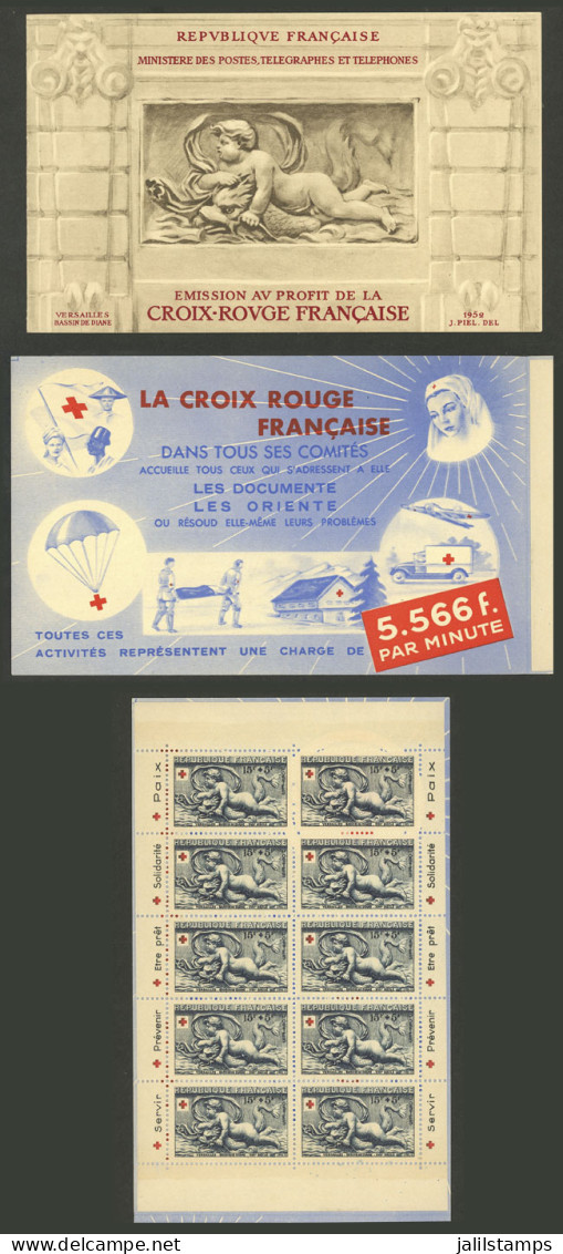 FRANCE: Yvert 938, 1952 Red Cross, Complete Booklet, Excellent Quality! - Otros & Sin Clasificación