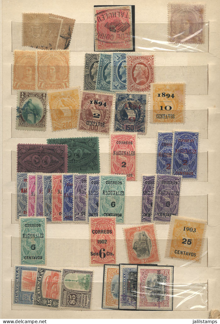 GUATEMALA: Interesting Accumulation Of Old Stamps, High Catalog Value, Good Opportunity At A LOW START! - Guatemala