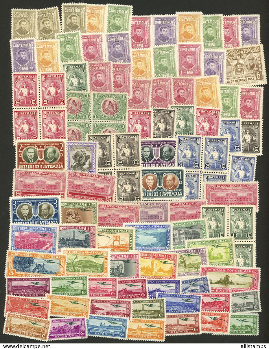 GUATEMALA: Good Number Of Stamps And Sets Of 1940s To 1960s, Including Scarce Stamps, Some Pairs And Blocks Of 4, Etc.,  - Guatemala