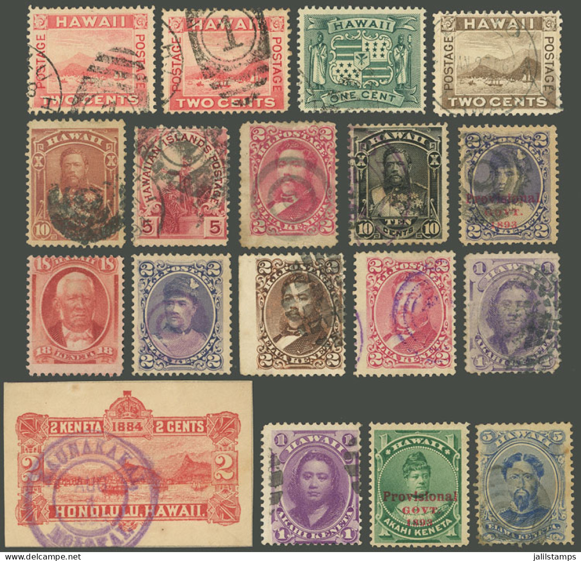 HAWAI: Lot Of Interesting Stamps, In General Of Fine Quality (unchecked, A Few May Have Small Defects), Very Attractive  - Hawaï