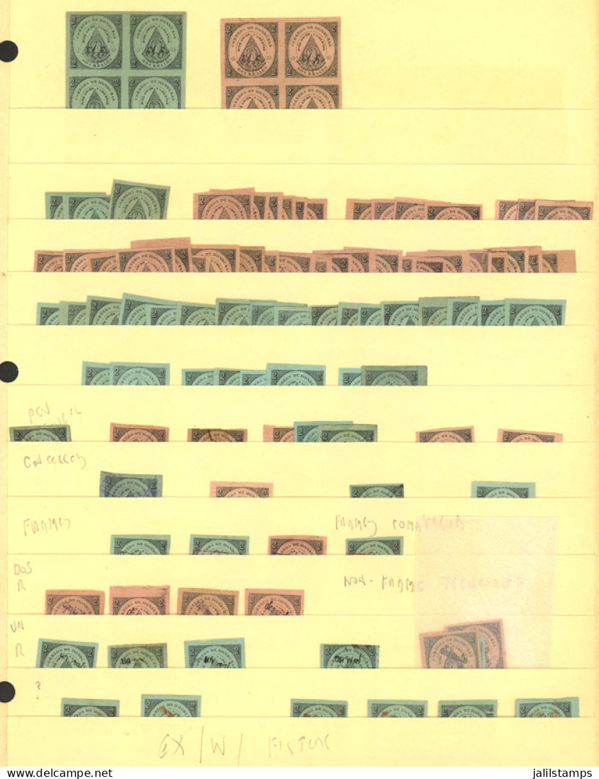 HONDURAS: Stock Of Stamps On Stockpages, From 1865 Onwards, Including Sc.1/2 Mint (many) And Several Genuine Used Exampl - Honduras