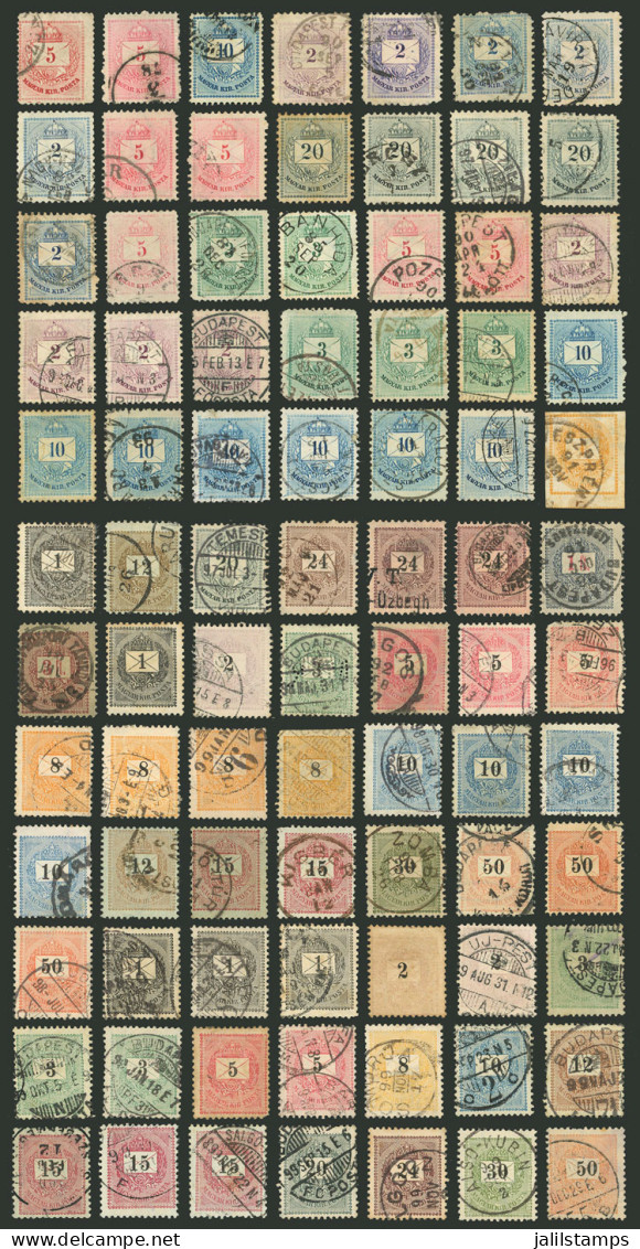 HUNGARY: Good Number Of Stamps Issued Between 1874 And 1899, Mostly Used, Some With Small Faults But In General The Qual - Autres & Non Classés