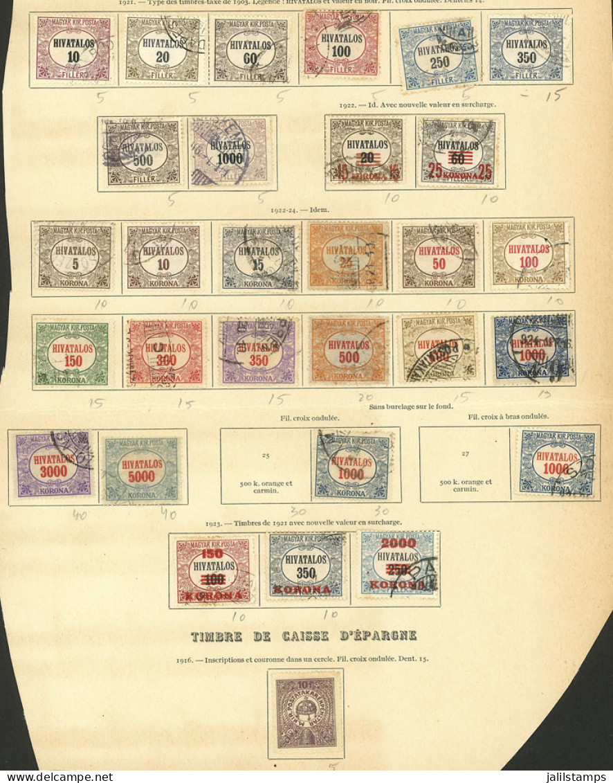 HUNGARY: Collection On Pages With These Very Advanced Chapters, Used Or Mint Stamps, In General Of Fine To Excellent Qua - Autres & Non Classés