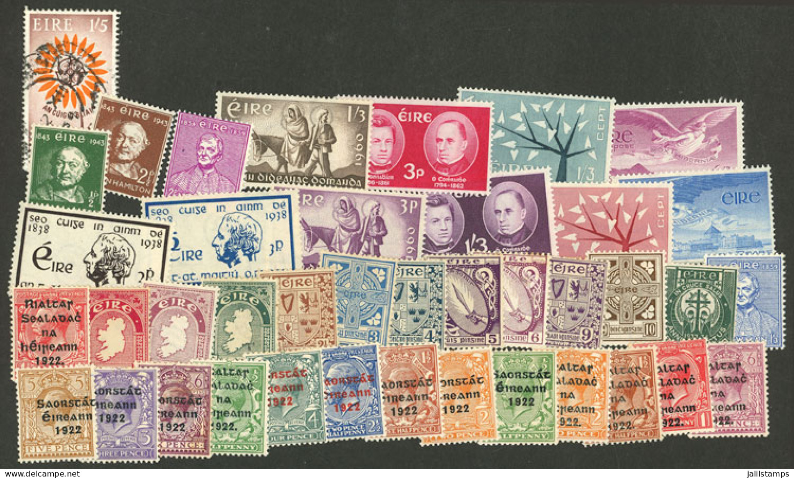 IRELAND: Lot Of Interesting Stamps, Including Good Values, Almost All Mint Or MNH, Very Few Could Have Small Defects, Al - Otros & Sin Clasificación