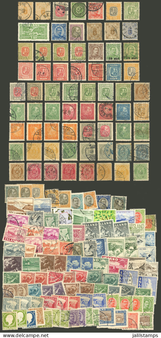 ICELAND: Interesting Lot Of Used Stamps, In General Of Fine To Very Fine Quality, Including High Values And Scarce Stamp - Autres & Non Classés