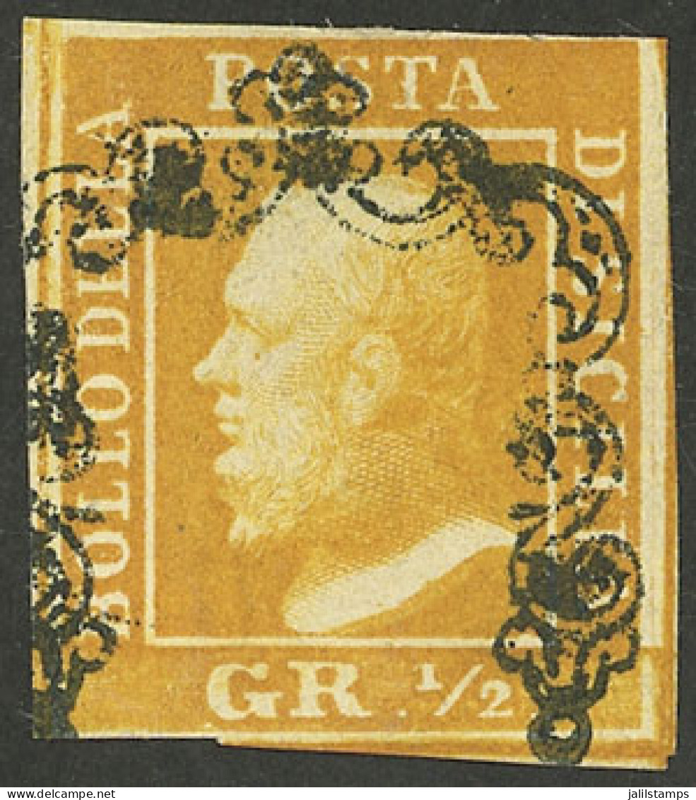 ITALY: Sc.10, 1859 ½g. Orange, Good Example, Low Start! - Unclassified