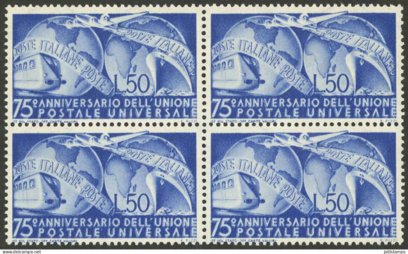 ITALY: Yvert 538, 1949 UPU, MNH Block Of 4, Very Fine Quality! - Unclassified