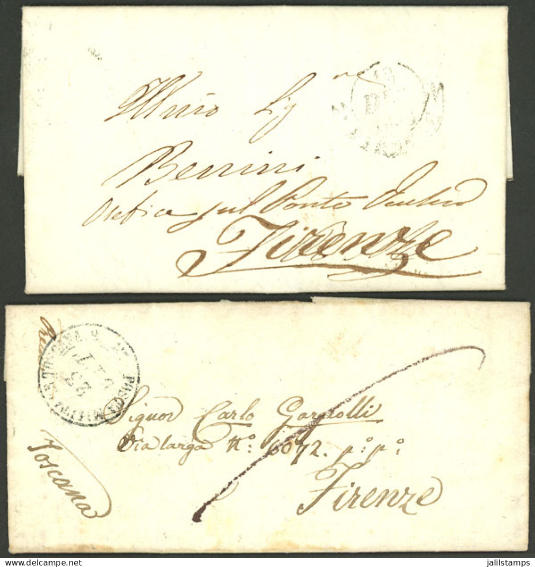 ITALY: 2 Very Old Entire Letters, Interesting, Excellent Quality! - Sin Clasificación