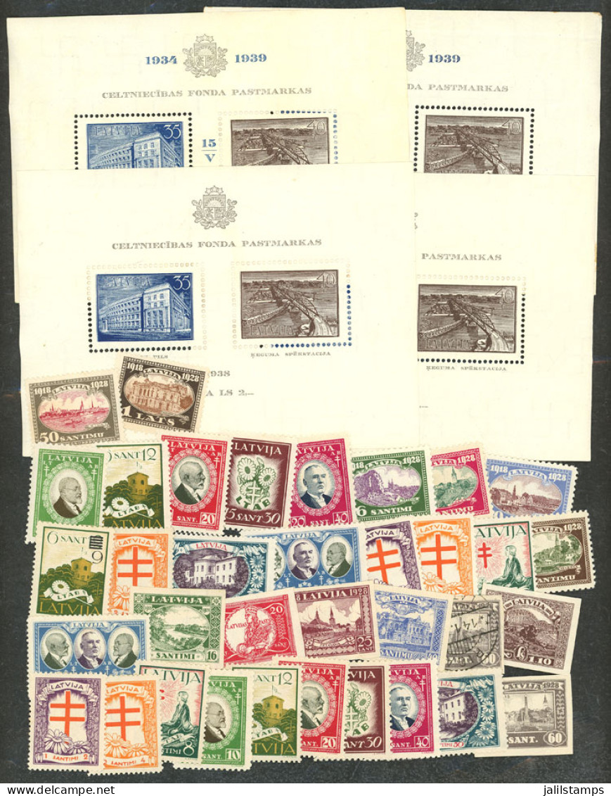 LATVIA: Lof Of Stamps And Souvenir Sheets In General Mint Lightly Hinged, Almost All Of Fine To Very Fine Quality, Yvert - Lettonie