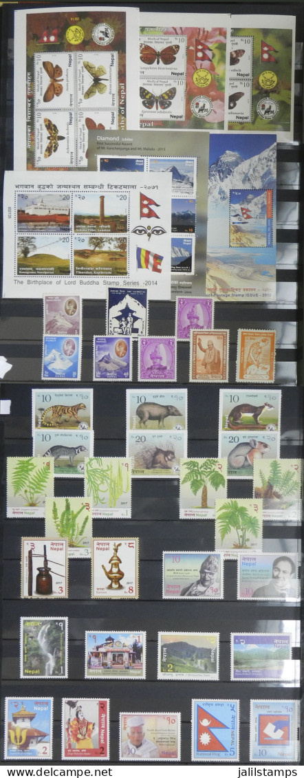 NEPAL: Years 1960 To 2019 Apparently Complete, Including Many Very Thematic Sets And Souvenir Sheets, All MNH And Of Exc - Népal