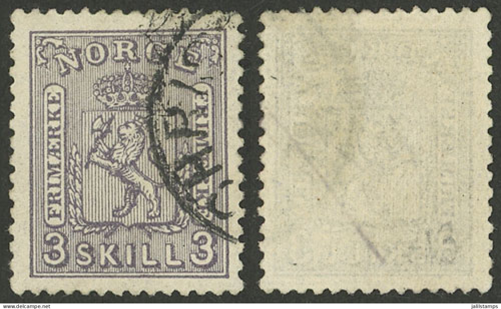 NORWAY: Sc.13a, 1867/8 3s. Redish Violet, Very Fine Quality! - Altri & Non Classificati