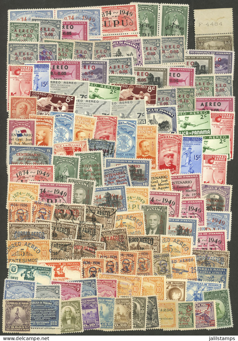 PANAMA: Good Number Of Used Or Mint Stamps Issued Between Circa 1930 And 1960, Including Many Overprinted Examples, High - Panamá
