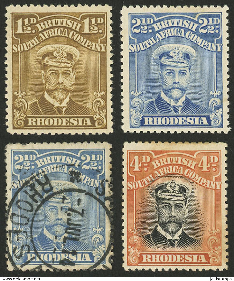 RHODESIA: Sc.121a, 123a + 125a, All With PERFORATION 15, Mint, Very Fine Quality, Also Used 2½p. Example With The Same P - Sonstige & Ohne Zuordnung