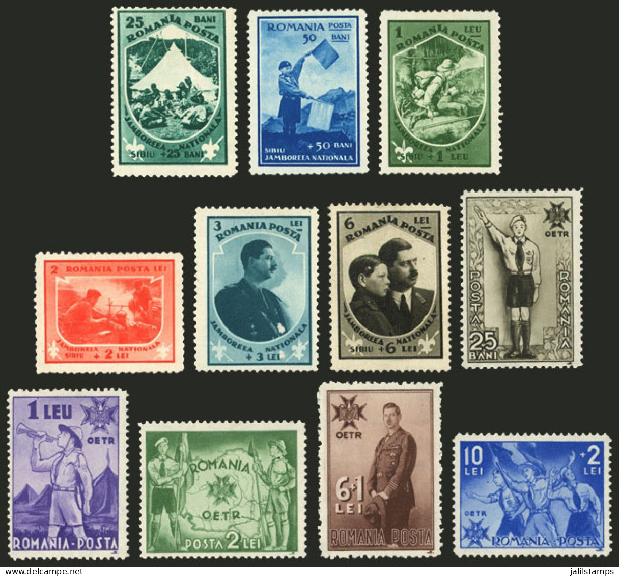 ROMANIA: Sc.B31/36 + B50/54, 1932 And 1935 Scouts, Cmpl. Sets Of 6 And 5 Values, VF Quality! - Autres & Non Classés