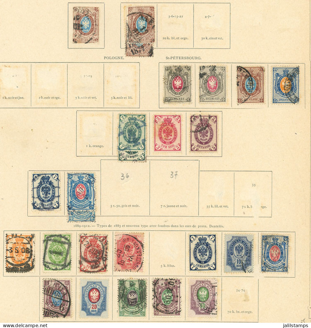 RUSSIA: Old Collection On Several Album Pages, It Includes Scarse And Expensive Stamps, In General Of Fine To Very Fine  - Sonstige & Ohne Zuordnung