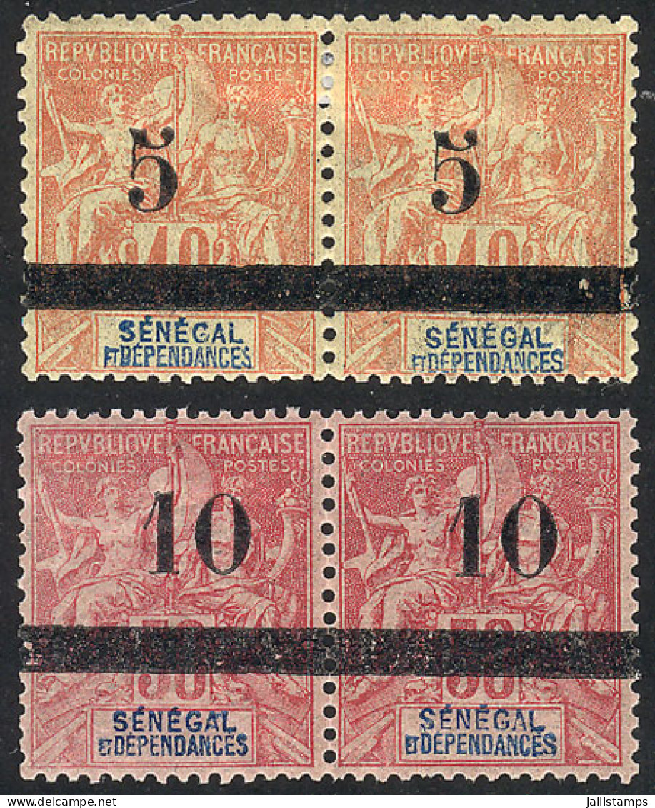 SENEGAL: Yvert 26/27, Mint Pairs Of Excellent Quality! - Sonstige & Ohne Zuordnung