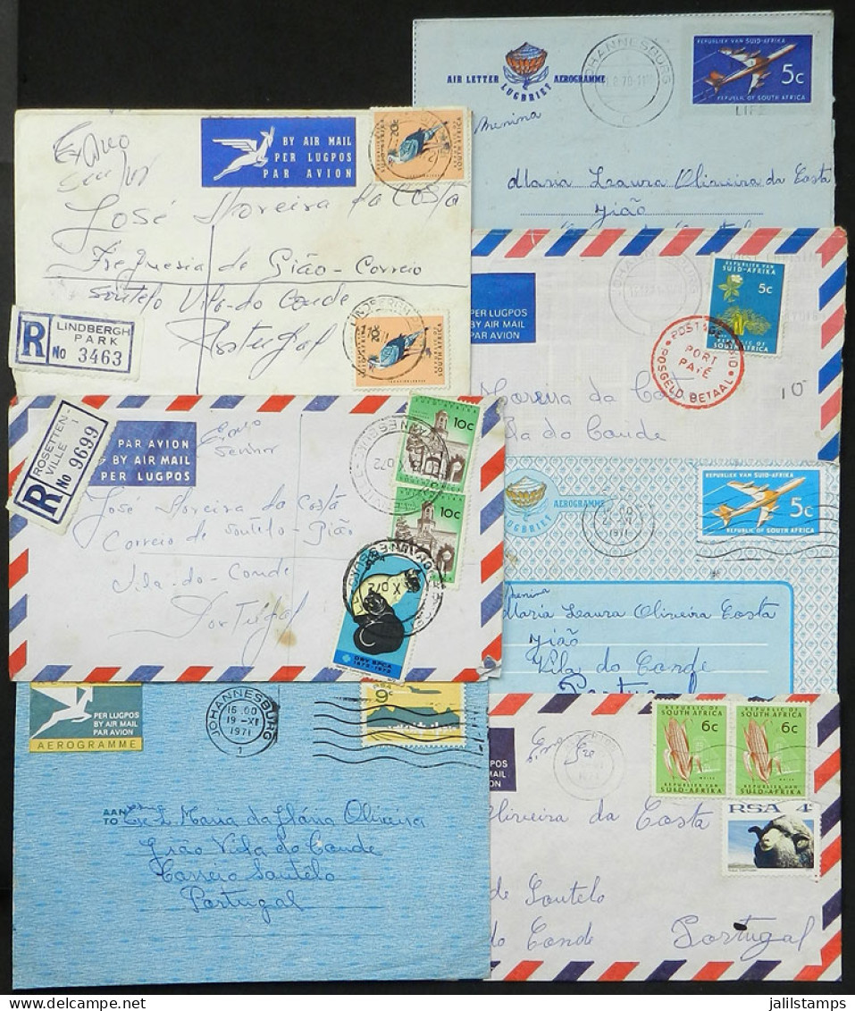 SOUTH AFRICA: 27 Covers And Aerograms Sent To Portugal In 1970s, Very Nice! - Otros & Sin Clasificación