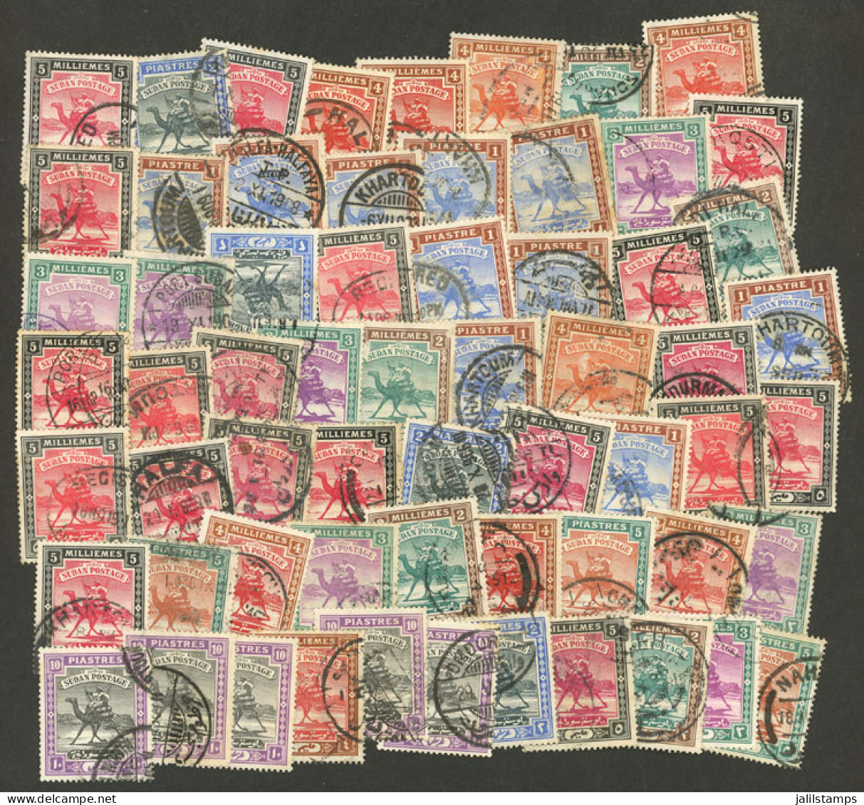 SUDAN: Lot Of Old Stamps, Including High Values And Probably Scarce Cancels, Very Fine General Quality! - Autres & Non Classés