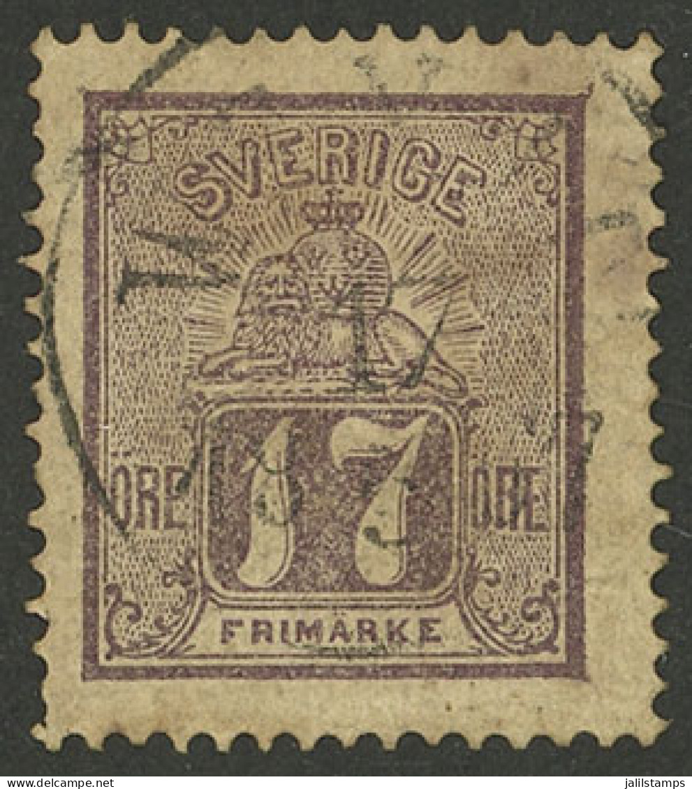 SWEDEN: Sc.14, 1885 17o. Redish Violet, Used, Good Example! - Autres & Non Classés