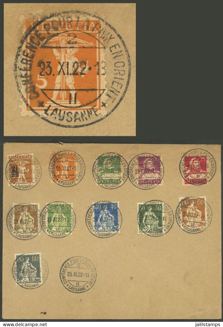 SWITZERLAND: LAUSANNE PEACE CONFERENCE: Cover With Multicolor Postage And Special Postmarks Of The Conference For 23/NO/ - Otros & Sin Clasificación