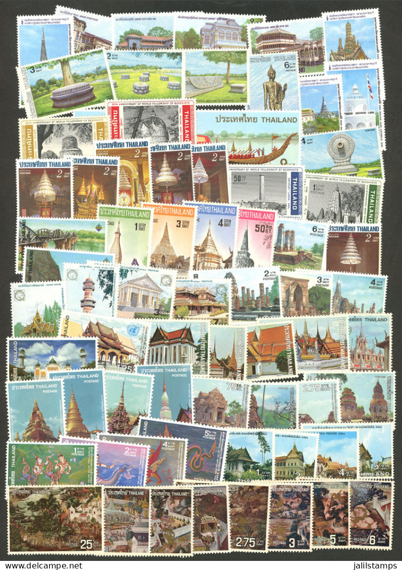 THAILAND: Lot Of Large Number Of Stamps, Complete Sets And Souvenir Sheets, Very Thematic, All MNH And Of Excellent Qual - Tailandia