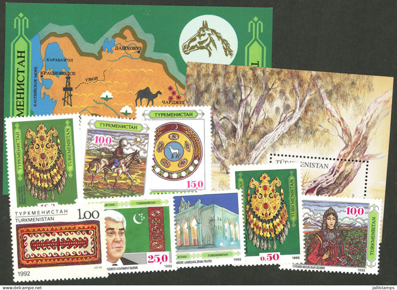TURKMENISTAN: Small Lot Of Very Thematic Stamps And Souvenir Sheets, MNH, Very Fine Quality! - Turkmenistán