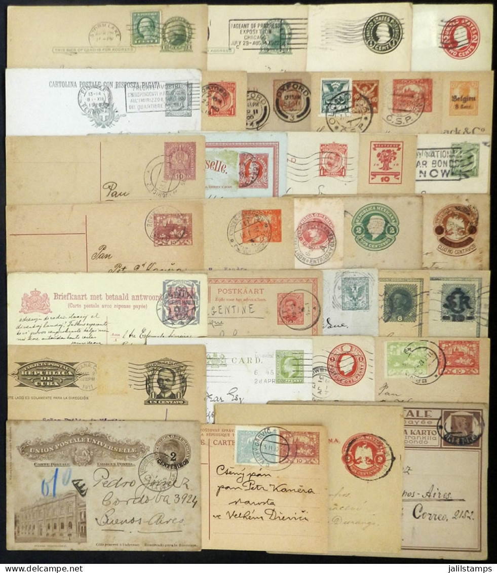 WORLDWIDE: 33 Old Postal Stationeries Of Varied Countries, Mostly Used, In General Of Fine Quality, Low Start! IMPORTANT - Mezclas (max 999 Sellos)