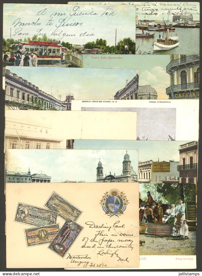 URUGUAY: MONTEVIDEO: Over 135 Old Postcards, Many With Spectacular Views, Some Very Rare, With A Retail Value Of Between - Uruguay