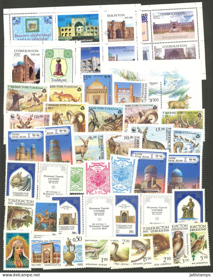 UZBEKISTAN: Small Lot Of Very Thematic Stamps And Souvenir Sheets, MNH, Very Fine Quality! - Uzbekistan