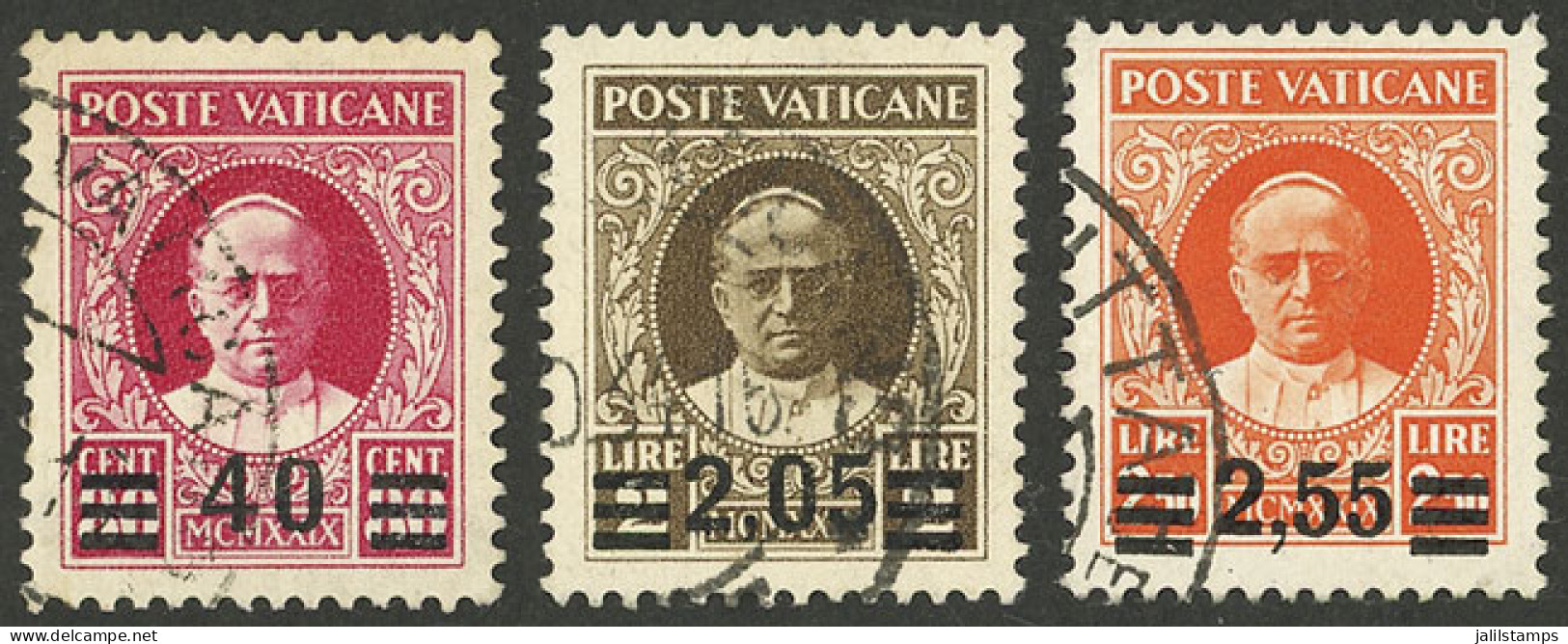 VATICAN: Sc.35 + 37 + 38 Used, Very Fine Quality, Good Opportunity! - Other & Unclassified