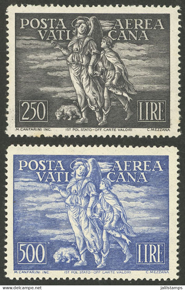 VATICAN: Yvert 16/17, 1948 Set Of 2 Values Mint Lightly Hinged, Very Fine Quality! - Autres & Non Classés