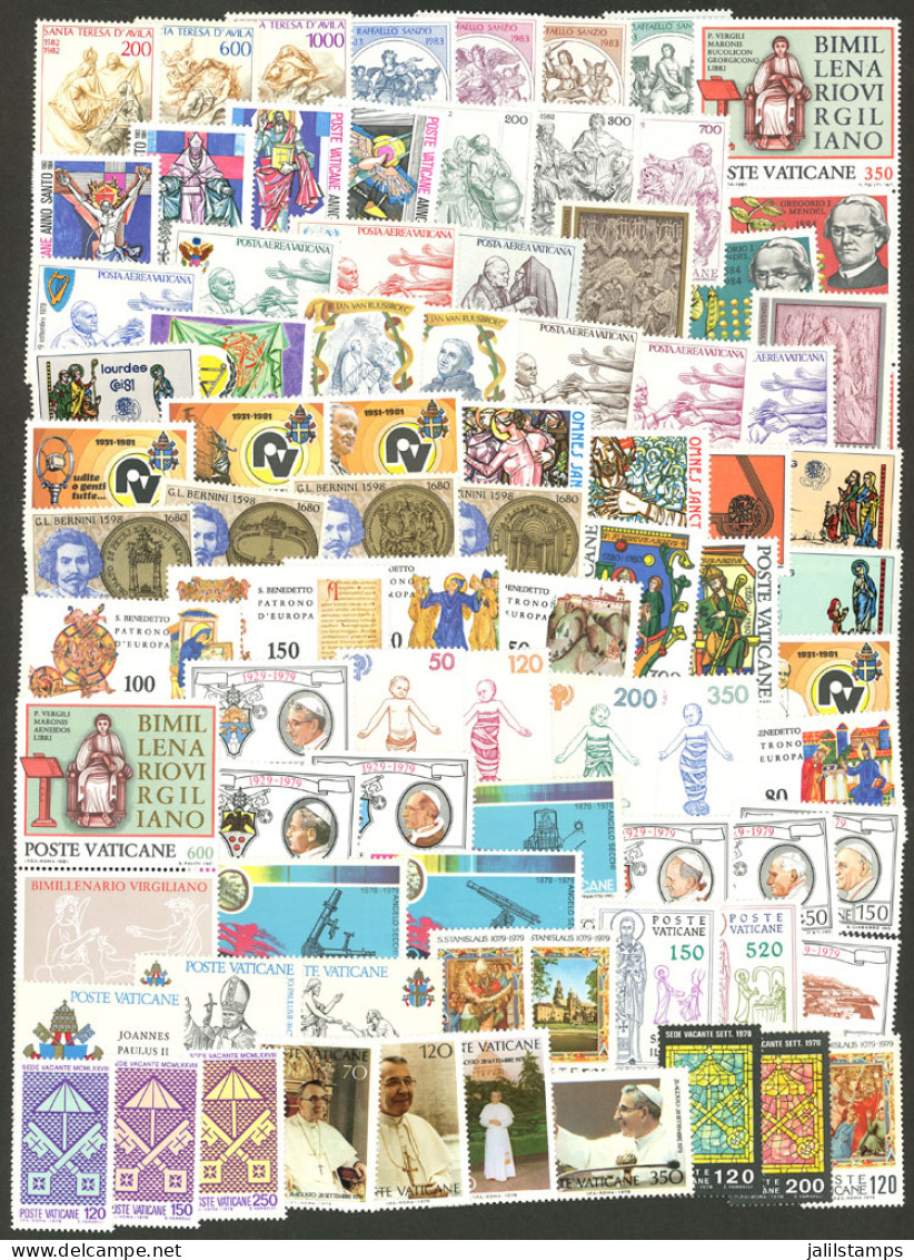 VATICAN: Good Lot Of Stamps, Complete Sets And Souvenir Sheets, Mainly Issued In 1980s, All MNH And Of Excellent Quality - Other & Unclassified