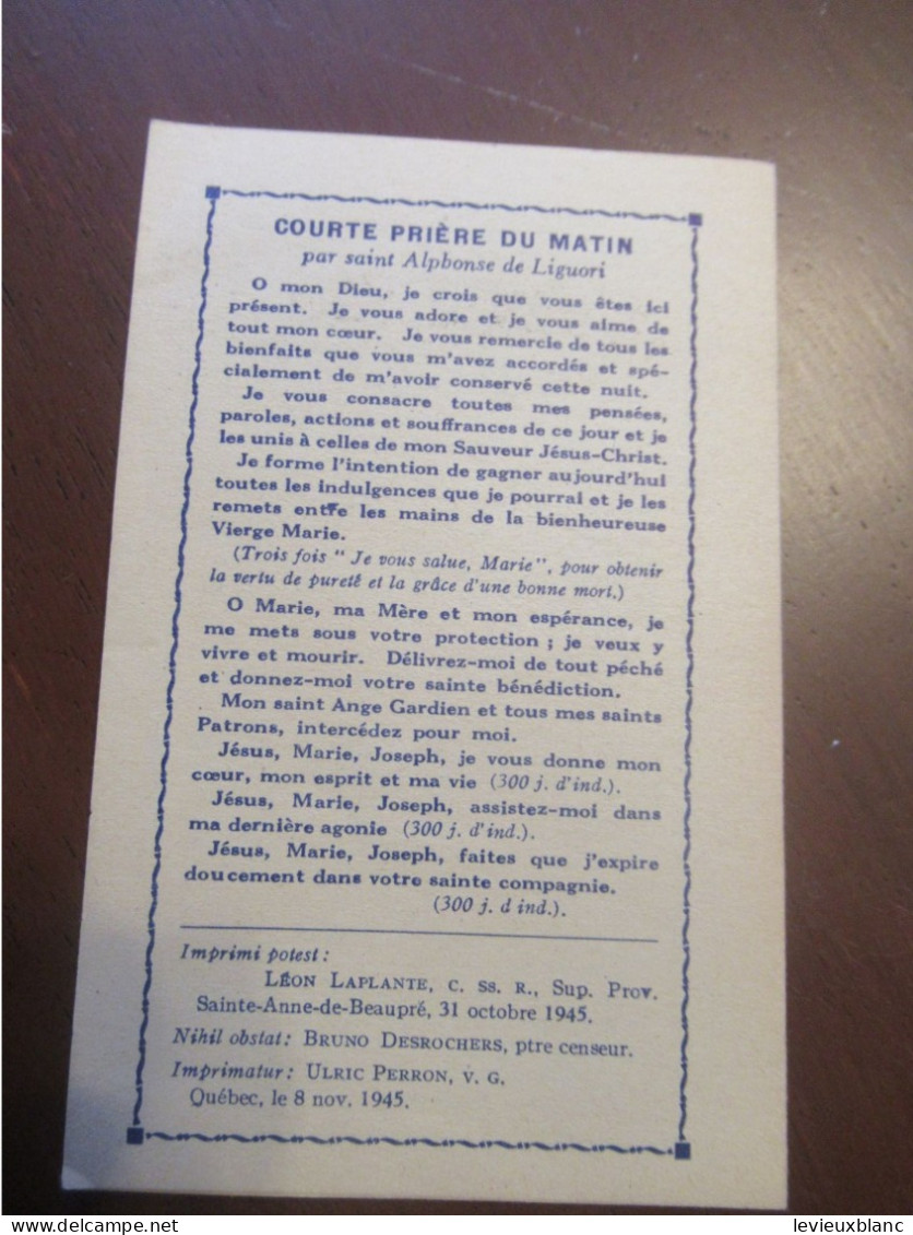 Image Religieuse/ Souvenir De La Mission /Pères  Rédemptoristes/ND Du Perpétuel Secours/Québec/1945  IMP167 - Religion & Esotericism