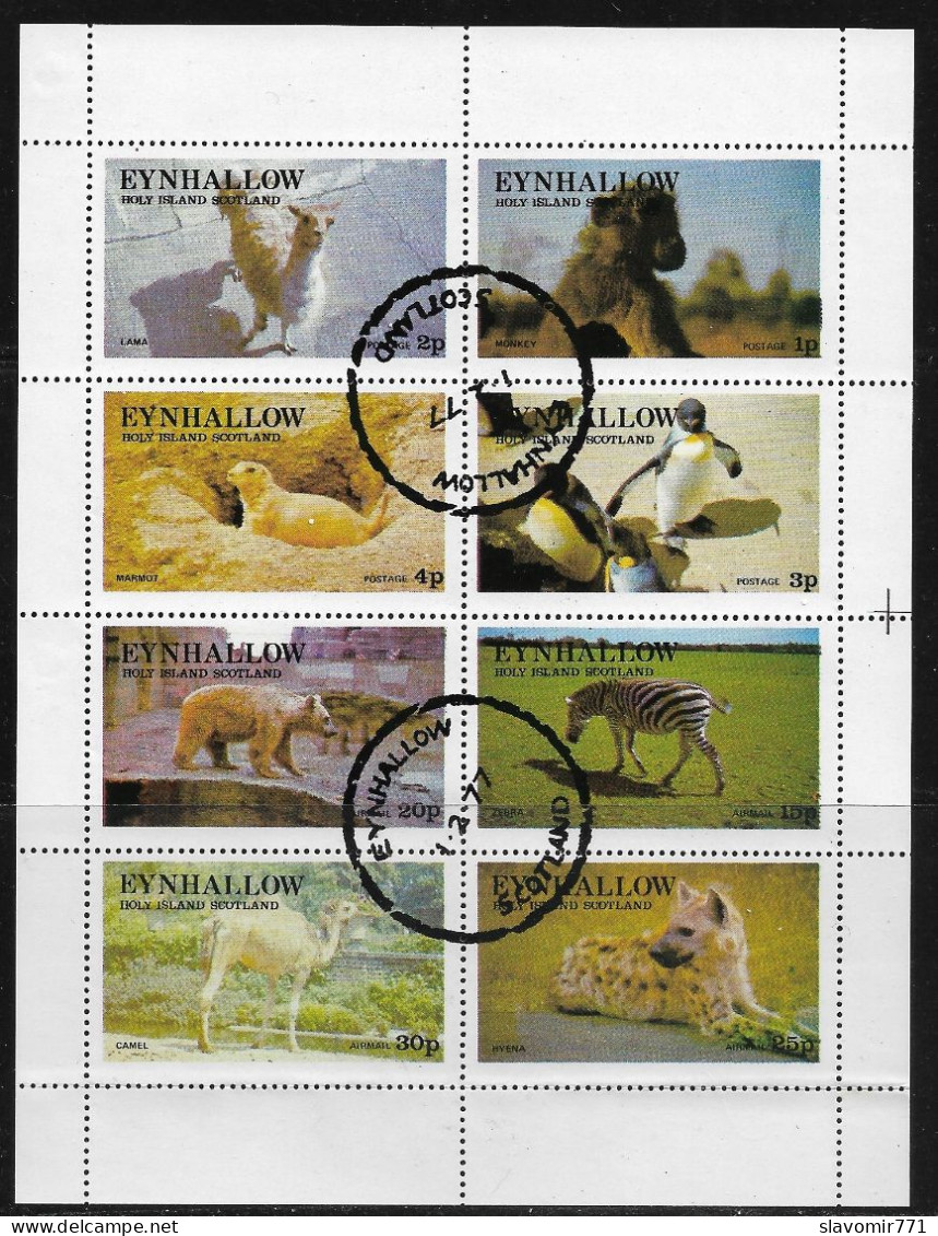 Eynhallow / Scotland / ** 1977 **  Animals * CTO SHEET - Ortsausgaben