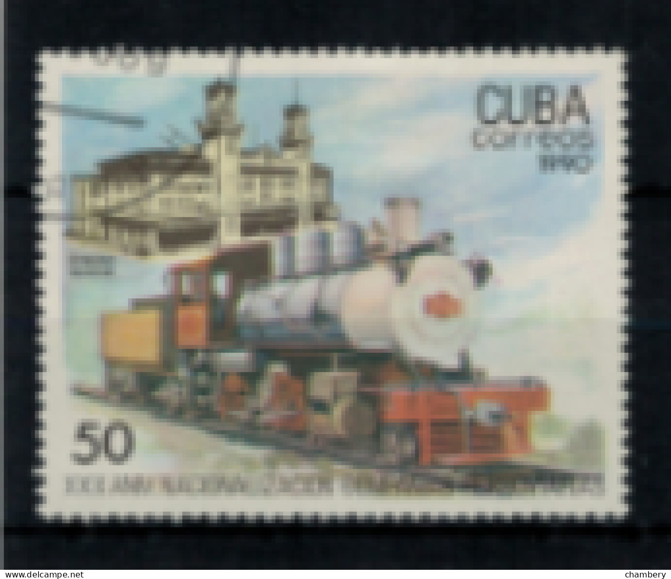 Cuba - "30ème Anniversaire De La Nationalisation Des Compagnies Ferroviaires" - T. Oblitéré N° 3055 De 1990 - Usati