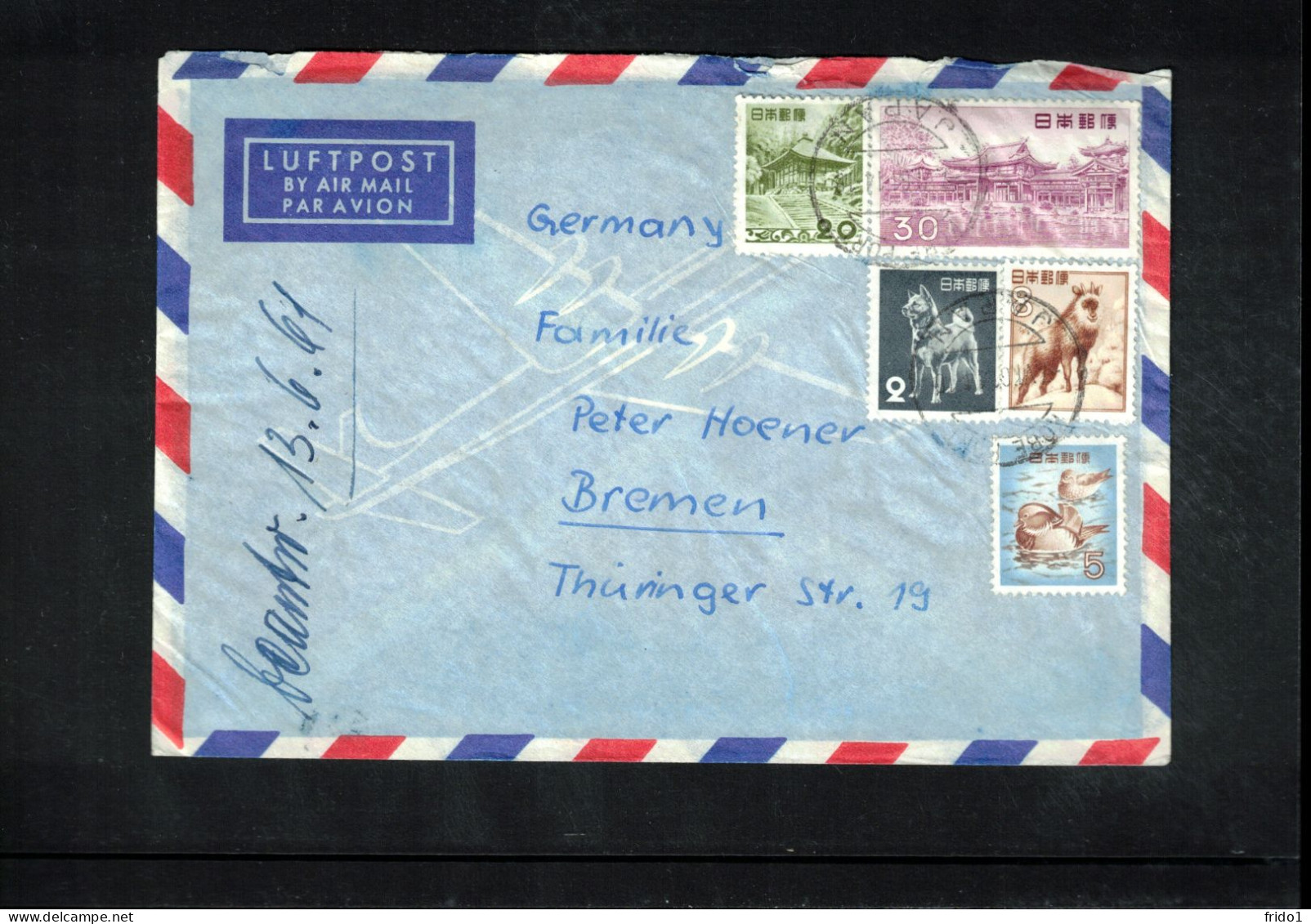 Japan 1961 Interesting Airmail Letter - Cartas & Documentos