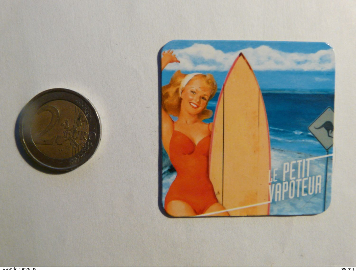 MAGNET PUBLICITAIRE - PIN-UP SURF AUSTRALIA AUSTRALIE - LPV LE PETIT VAPOTEUR PINUP SEXY FEMME AIMANT - Publicidad