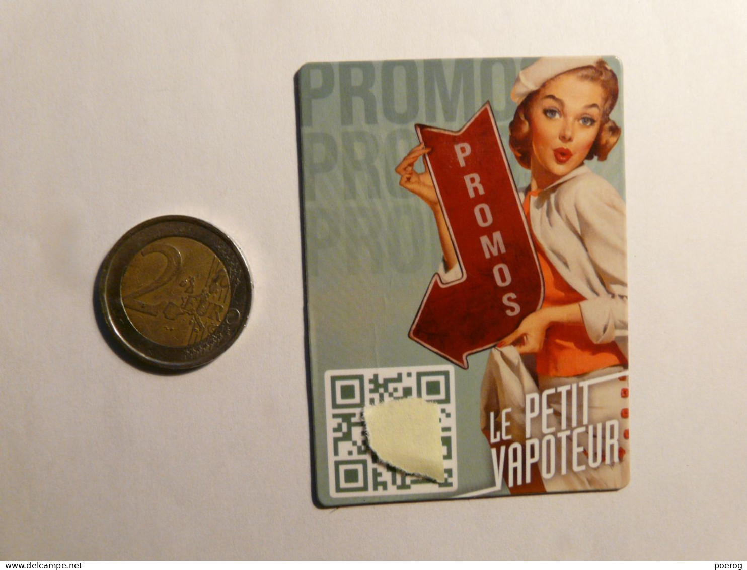 MAGNET PUBLICITAIRE - PIN-UP PROMOS QR CODE - LPV LE PETIT VAPOTEUR PINUP SEXY FEMME AIMANT - Advertising