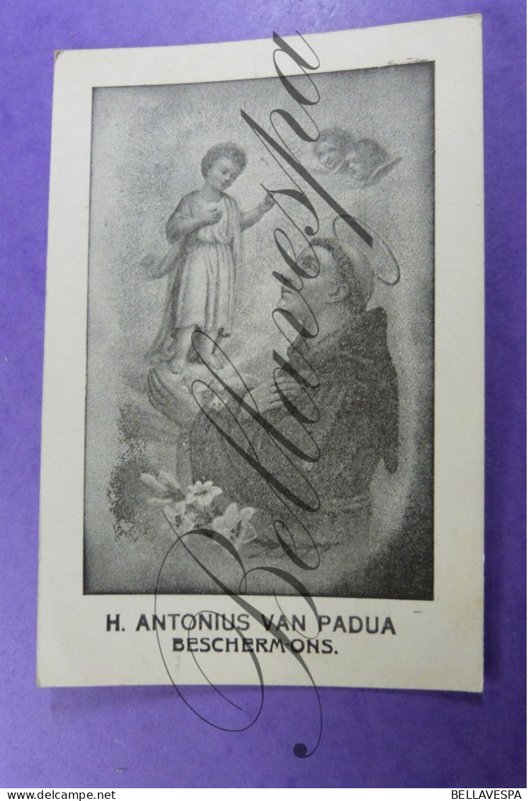 H. Antonius Van Padua Gebed Bescherm-Ons Impr. Jumet 1928 - Saints