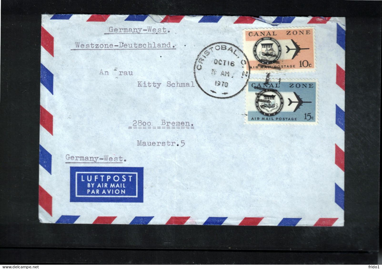 Canal Zone 1970 Interesting Airmail Letter To Germany - Canal Zone