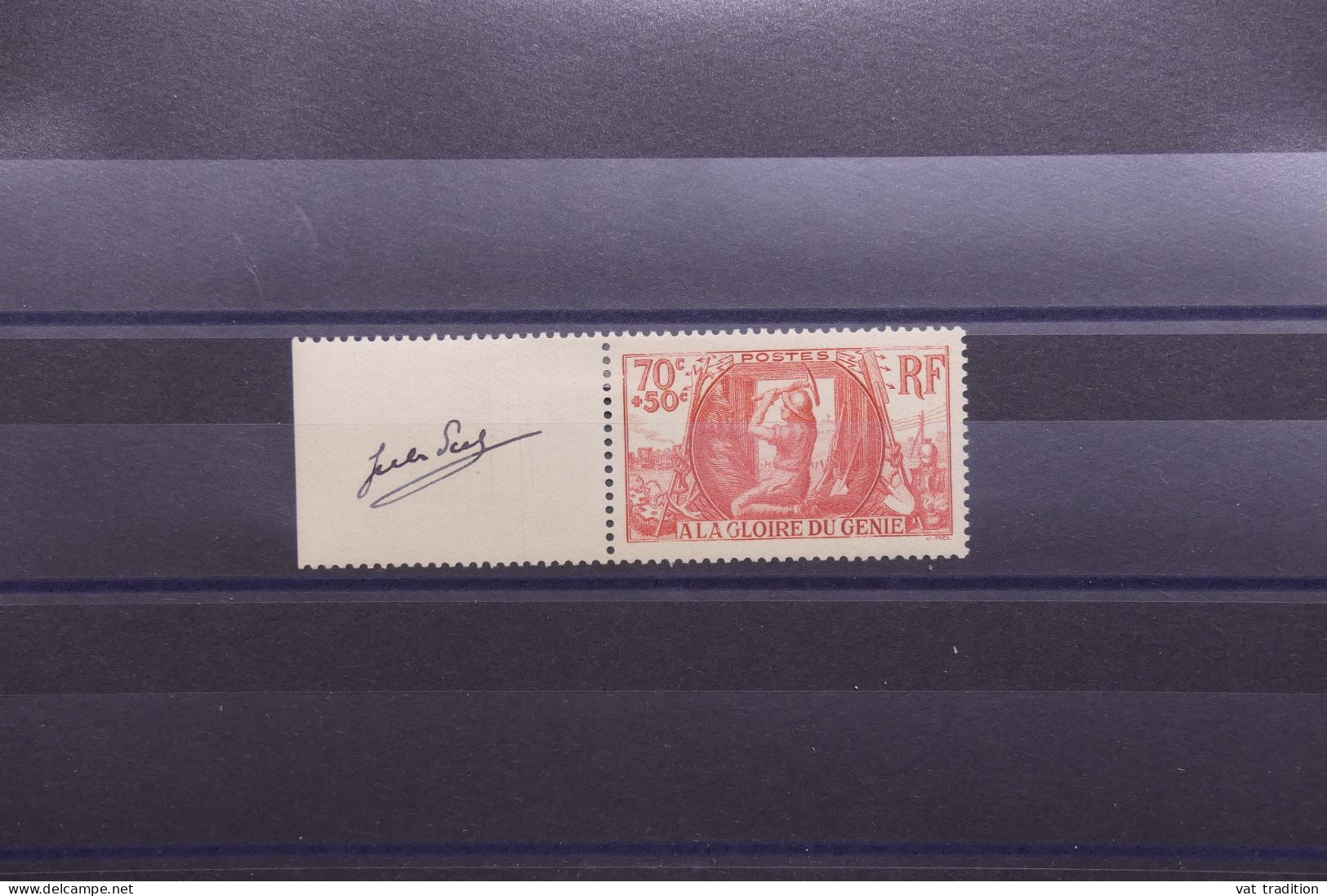 FRANCE - N° 423 * Signé Par Le Graveur Jules PIEL Sur Bord De Feuille - Rare - A 921 - Unused Stamps
