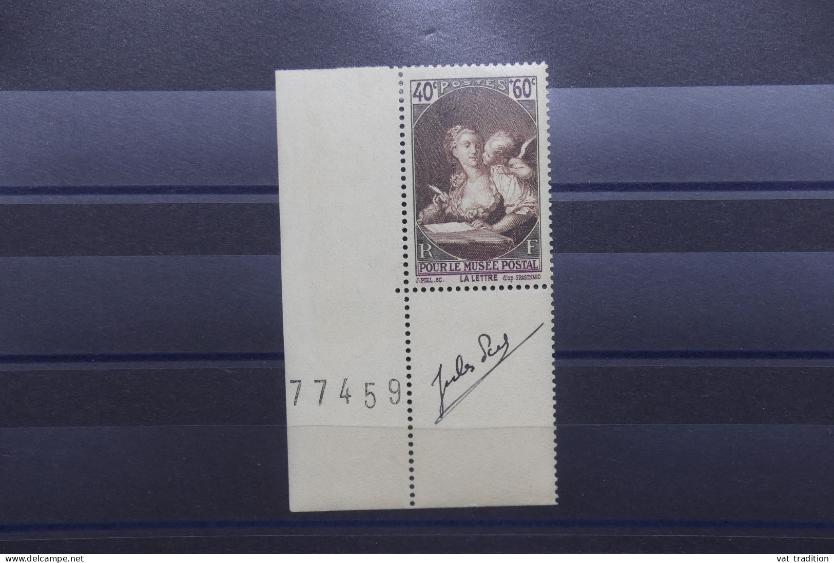 FRANCE - N° 446 * Signé Par Le Graveur Jules PIEL Sur Bord De Feuille - Rare - A 930 - Unused Stamps
