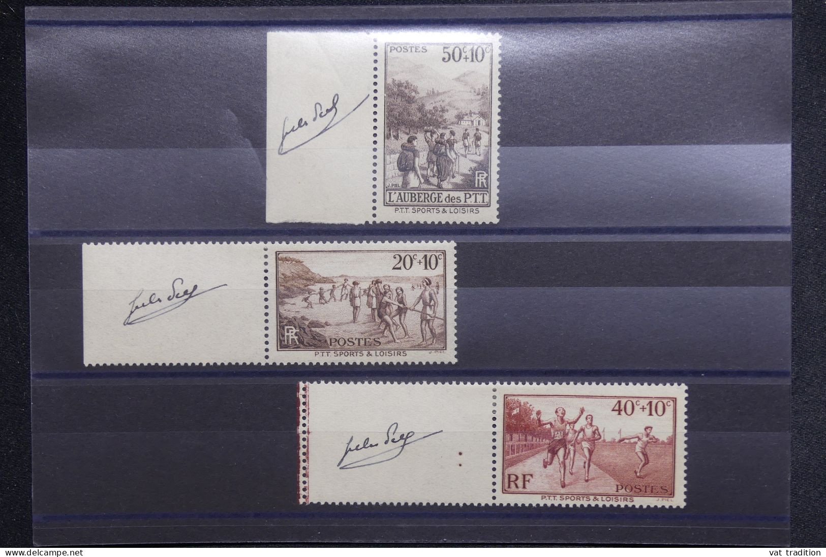 FRANCE - N° 345 à 347 * Signés Par Le Graveur André SPITZ Sur Bord De Feuille - Rare - A 940 - Unused Stamps