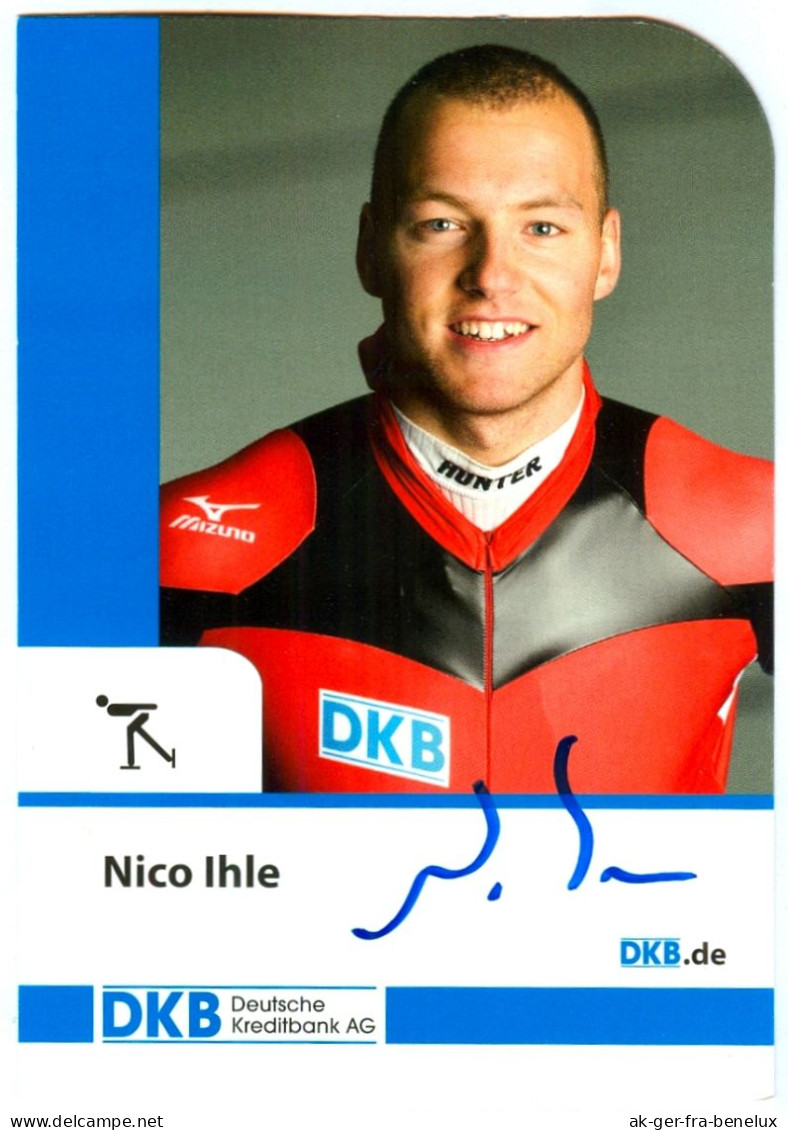 Autogramm AK Eisschnellläufer Nico Ihle SG Chemnitz Karl-Marx-Stadt Frankenberg/Sachsen Olympia Speed Skating Schaatsen - Autographes