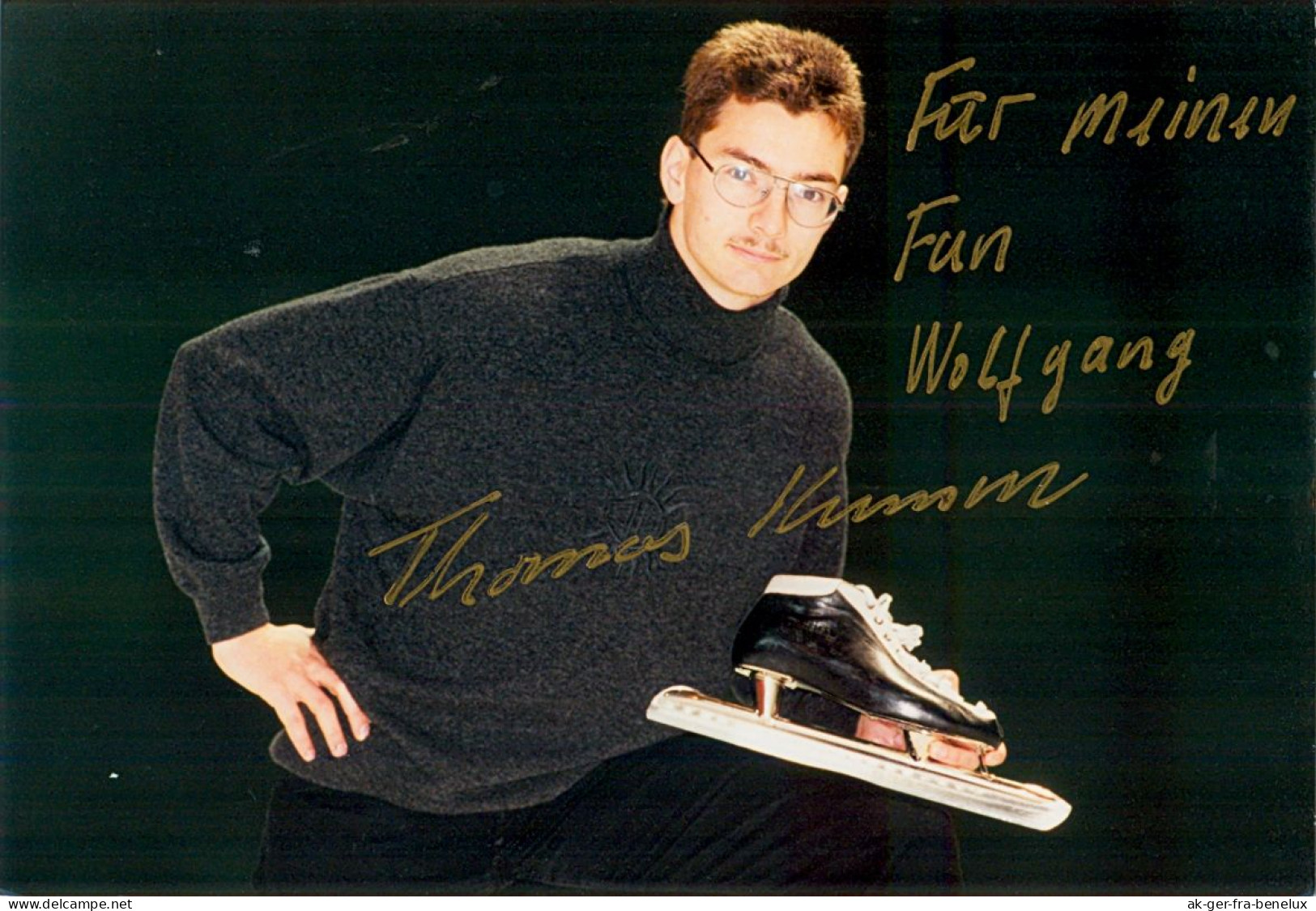 2) Autogramm Foto Eisschnellläufer Thomas Kumm SC Dynamo Berlin DDR Olympia 1994 Ice Speed Skating Patinage De Vitesse - Authographs