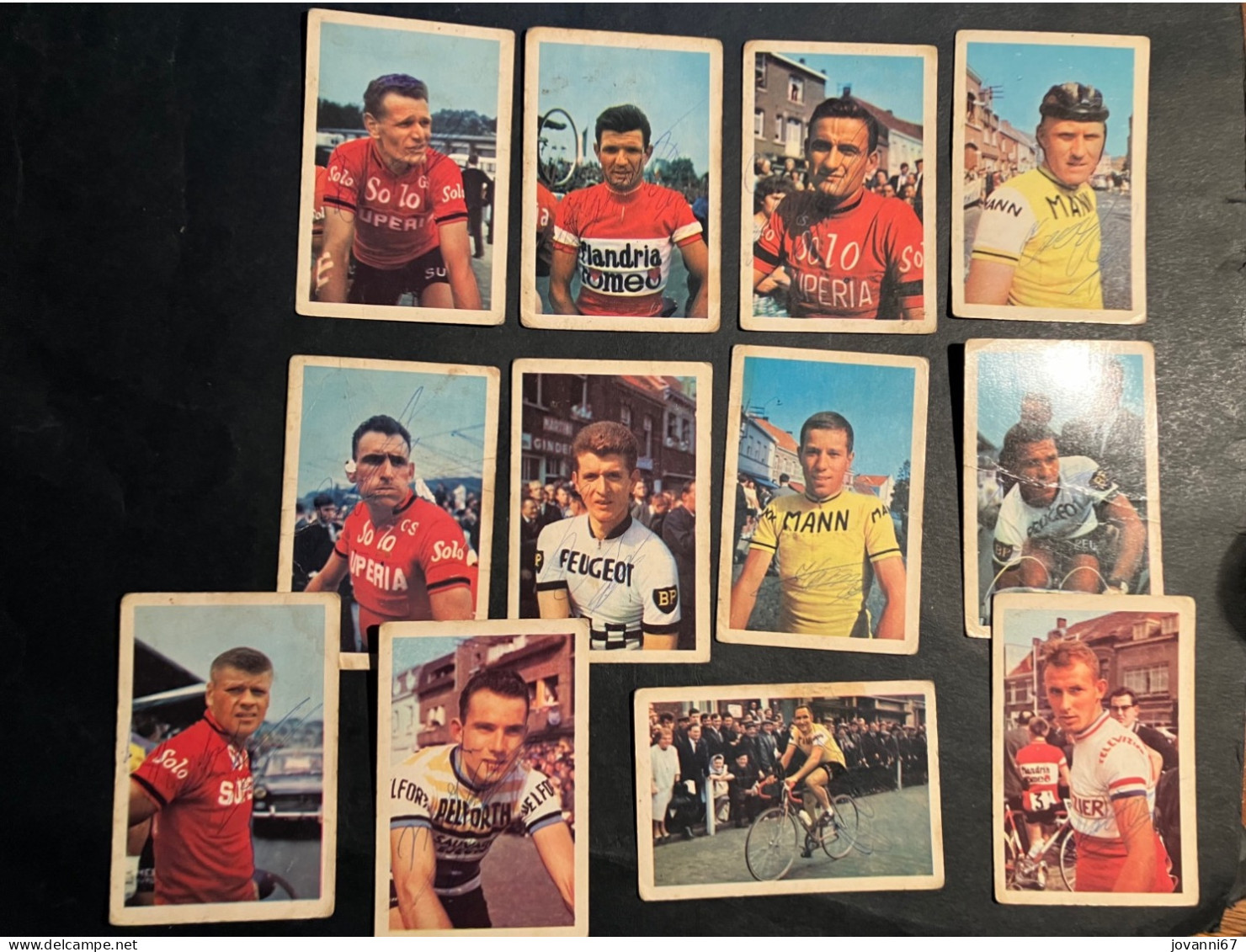 12 Cartes / Cards 1965/1966 - SIGNEE - Cyclisme - Ciclismo -wielrennen - Cyclisme