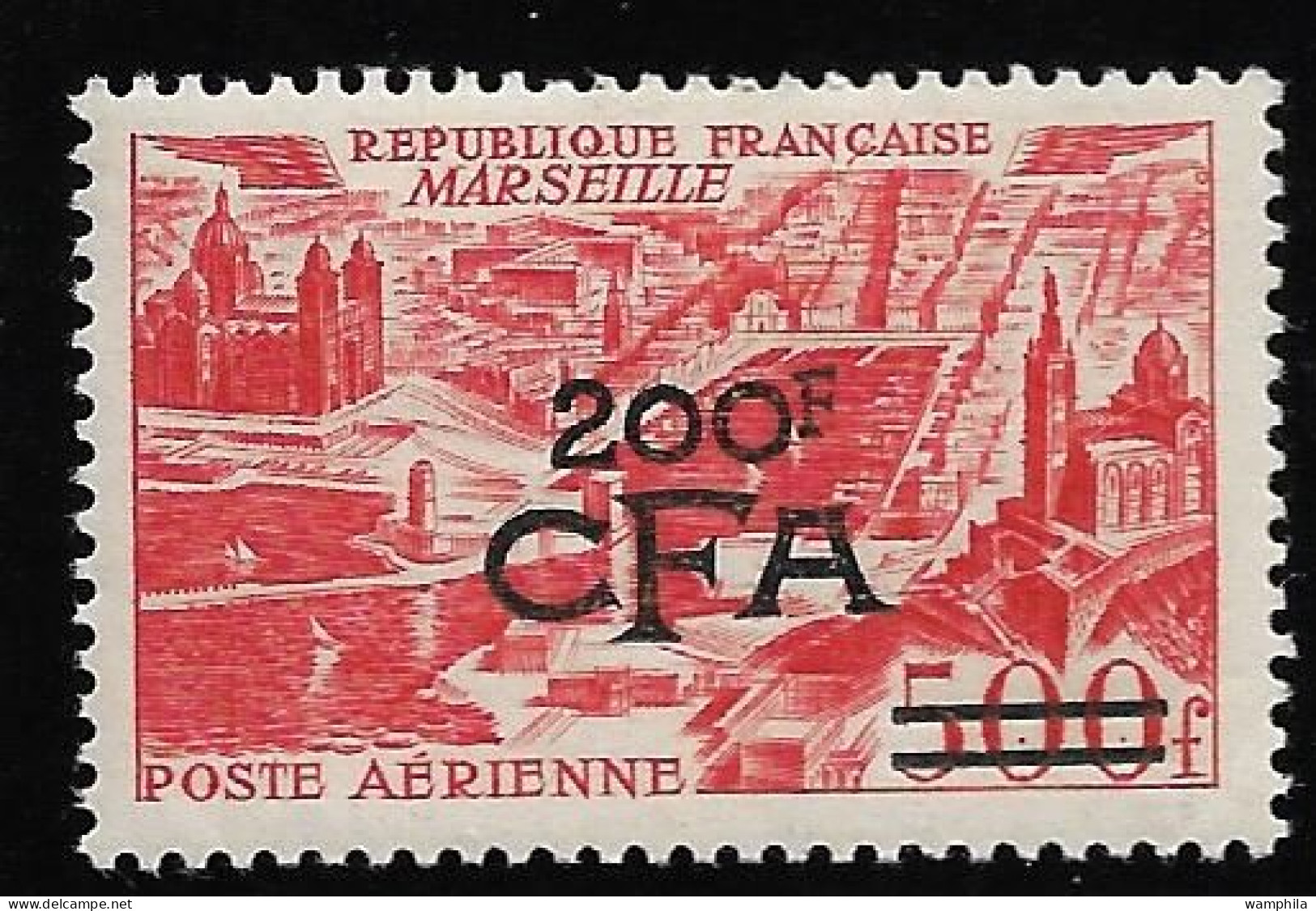 Réunion 1949 P.A N°50*, Vues Stylisées. Marseille. Cote 35€ - Luchtpost